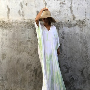 S38/Dyed Very Long Kaftan simple Dress, stylish, Elegant, Miami,lbiza,Holiday Dress,summer party dress,loose fit,Vacation,Sharon dress