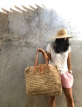 BA01/Woven bag,Beach bag , Oversized bag,Straw bag , Natural Bag,Bali bag,raffia product logo