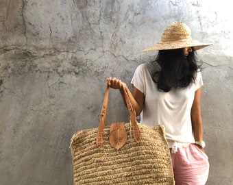 BA01/Sac tissé, sac de plage, sac surdimensionné, sac en paille, sac naturel, sac Bali, raphia