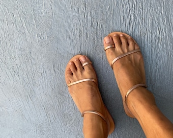 SD12/Rose gold,Women Toe sandals,Summer Simple sexy sandals,Stylish  sandals