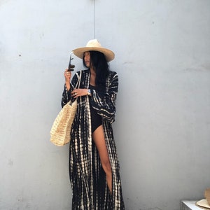 LKB19/Oversized length Long Kimono, Robe, Summer,Unisex Kimono,Tall Womens,Vacations, Holiday Look image 8