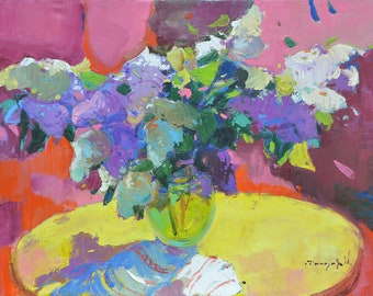 Vigorous flowering, 60x80 cm, Canvas, Painting by Shandor Alexander