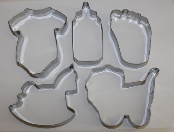 Baby Shower Cookie Cutter Set: Stainless Steel, 5 Piece
