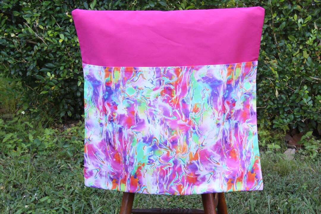 Girls School Chair Bag Marble on Hot Pink Chair Pocket Large Etsy