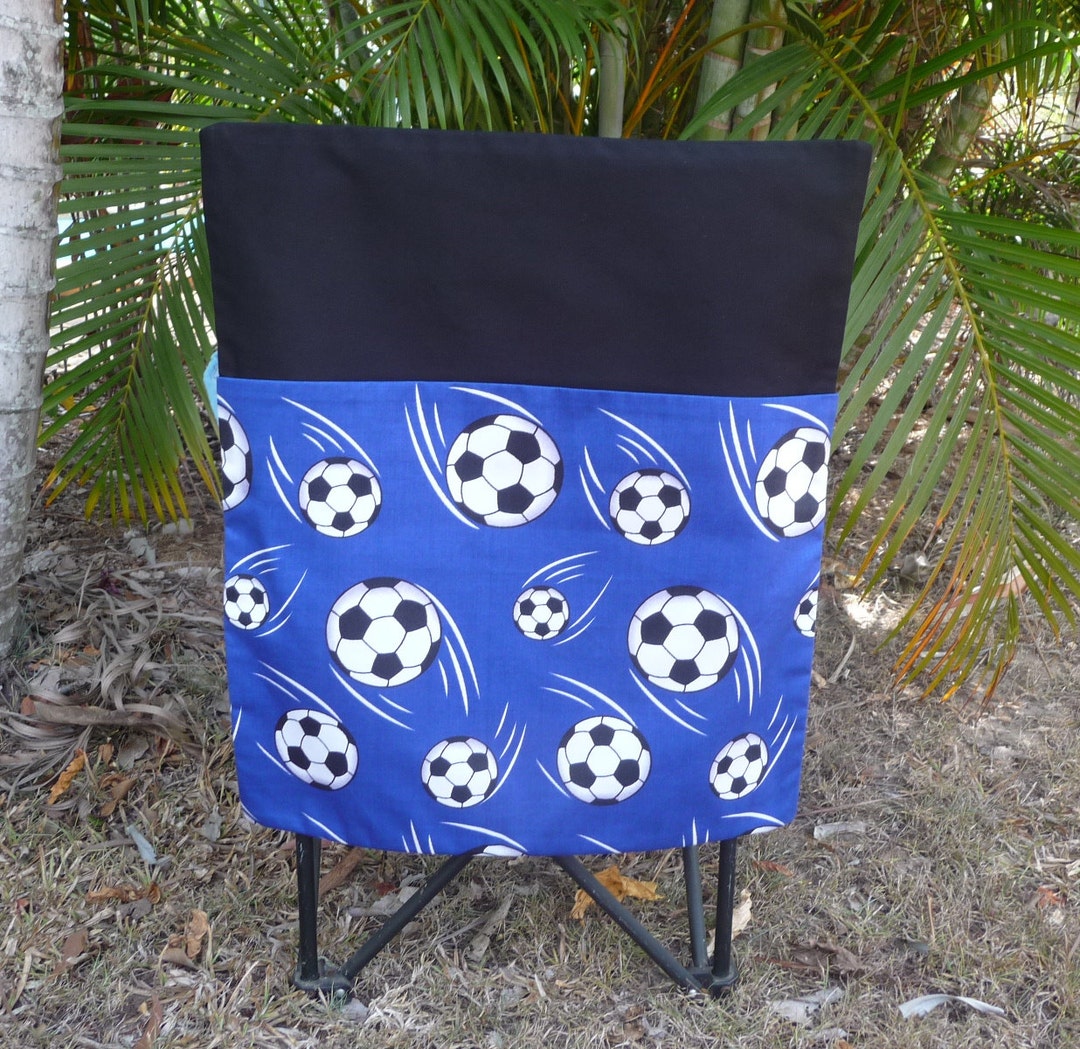 School Chair Bag LARGE 45cm Wide Blue Soccer Balls on Etsy Australia