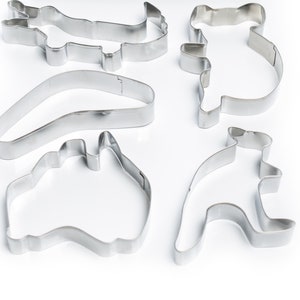Australiana Stainless Steel COOKIE CUTTER set 5pc