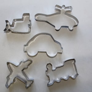 Transport Cookie Cutter Set: Stainless Steel, 5 Piece