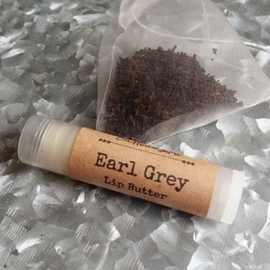 EARL GREY Lip Balm, Bergamot lip butter, Tea flavor lip balm, earl grey lip balm, natural lip balm, wholesale lip balm image 1