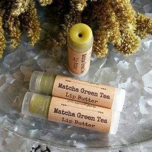 MATCHA GREEN TEA Lip Butter, Unscented lip balm, natural lip butter, lip butter, wholesale lip balm