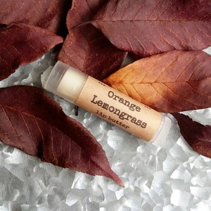 ORANGE LEMONGRASS Lip Butter, orange lip balm, lemongrass lip balm, wholesale lip balm, 15oz