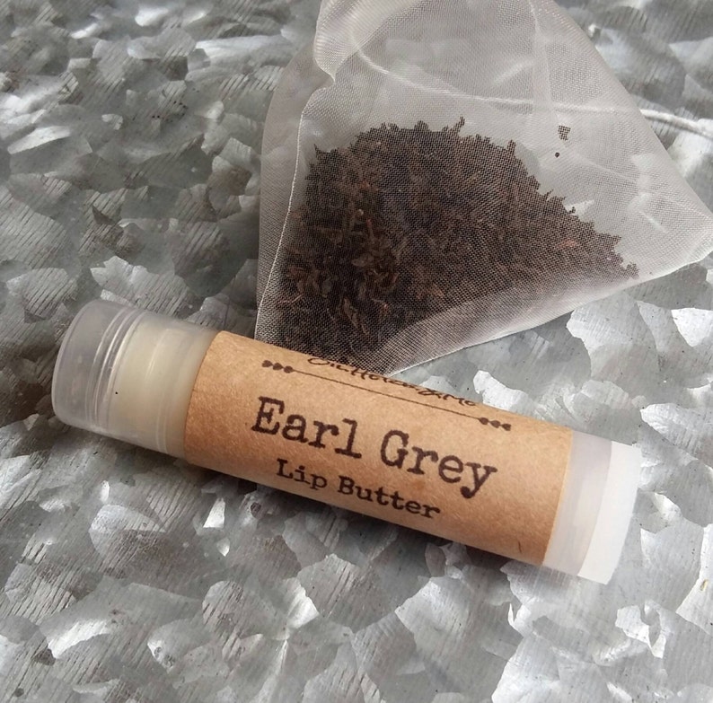 EARL GREY Lip Balm, Bergamot lip butter, Tea flavor lip balm, earl grey lip balm, natural lip balm, wholesale lip balm image 1