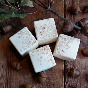 Oatmeal Milk Bath Cube Set: Grapeseed Oil, Dry Skin Relief (Set of 4)