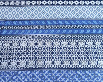 Blue and White Ikat Stripe Quilting Cotton Fabric, Riley Blake, Navy, Indigo, 100% cotton, by the  or yard, by the yard