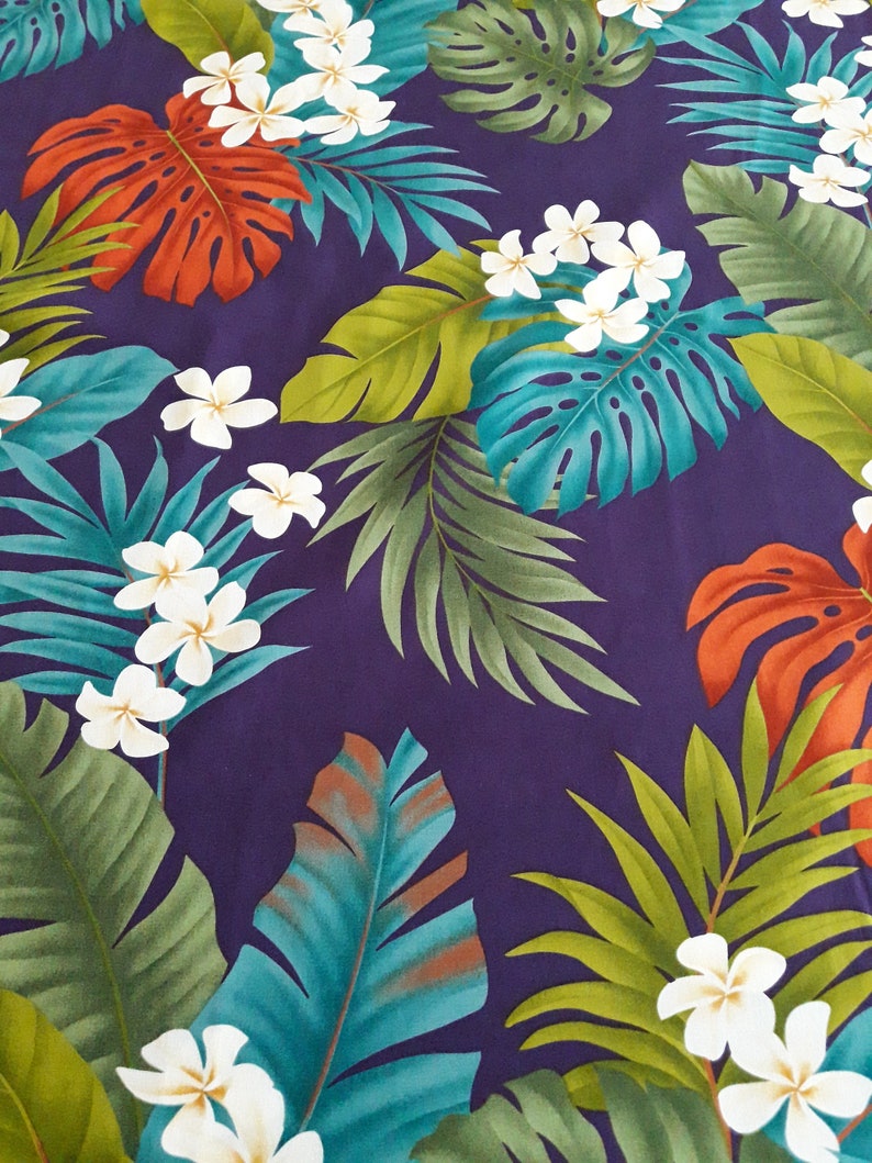 purple hawaiian print