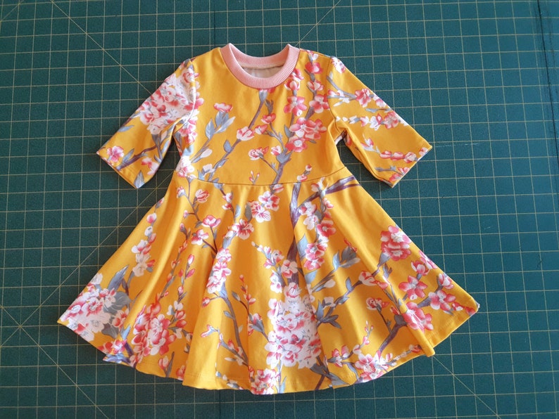 Long Sleeve Baby Dress PDF Sewing Pattern Flared Circle - Etsy
