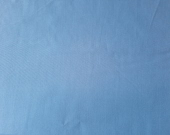 Blueberry Solid Color Fabric, Medium Blue, 100% Organic Cotton Poplin, Birch Fabrics, quilting, by the yard or half yard