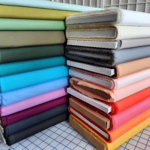Organic Cotton Solid Color Fabric, Choose one, 100% Organic Cotton Poplin, Birch Fabrics, quilting, by the yard or half yard