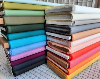 Organic Cotton Solid Color Fabric, Choose one, 100% Organic Cotton Poplin, Birch Fabrics, quilting, by the yard or half yard