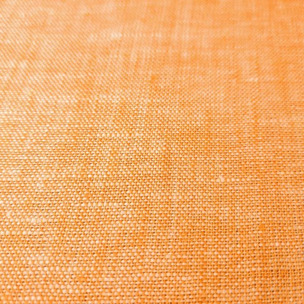 Sunset Organic Linen Fabric, Yarn Dyed Linen in Golden Orange, by Birch Fabrics, Lightweight, 56 inches wide by the yard or half yard