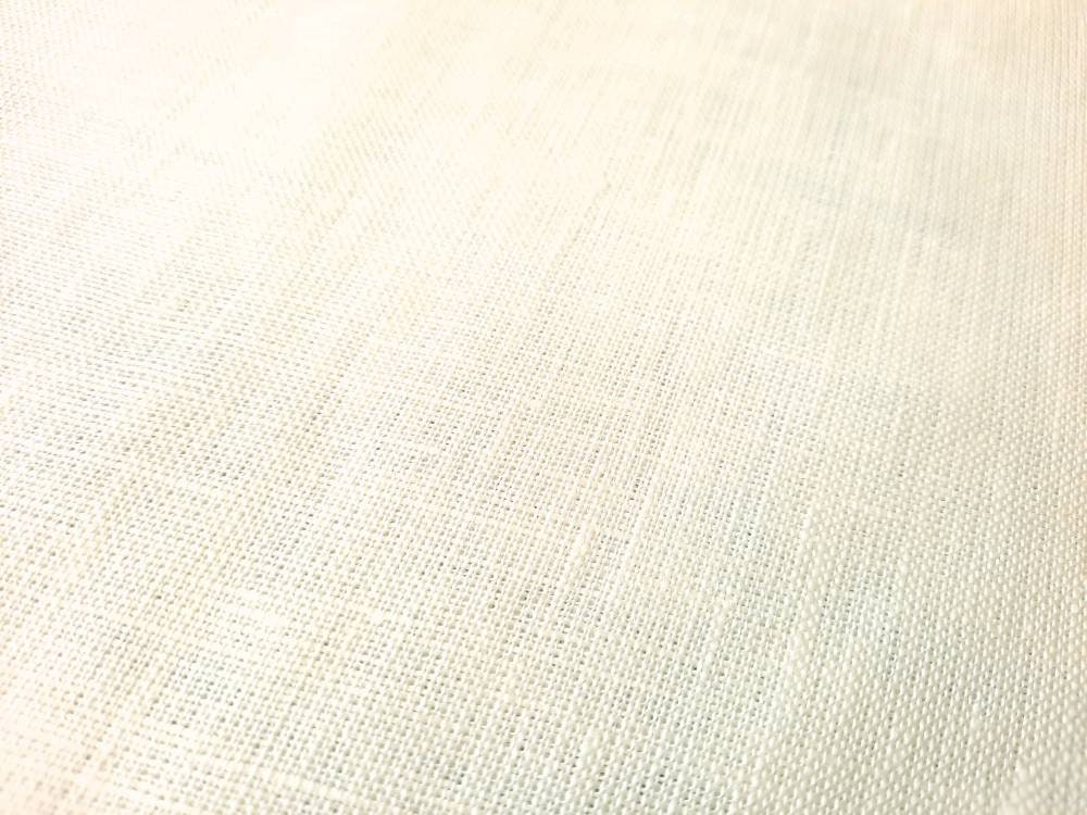 Organic Linen Fabric Yarn Dyed Linen in Cream Golden Coral Etsy