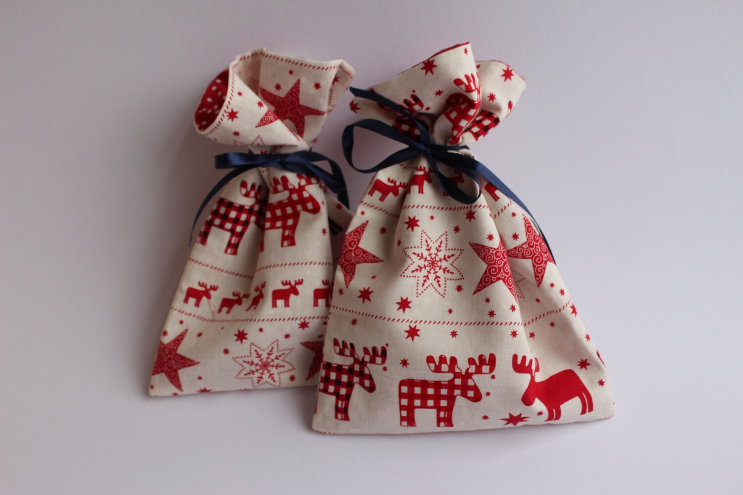 Christmas Fabric Gift Bag Advent Calendar Bag Advent Gift Etsy