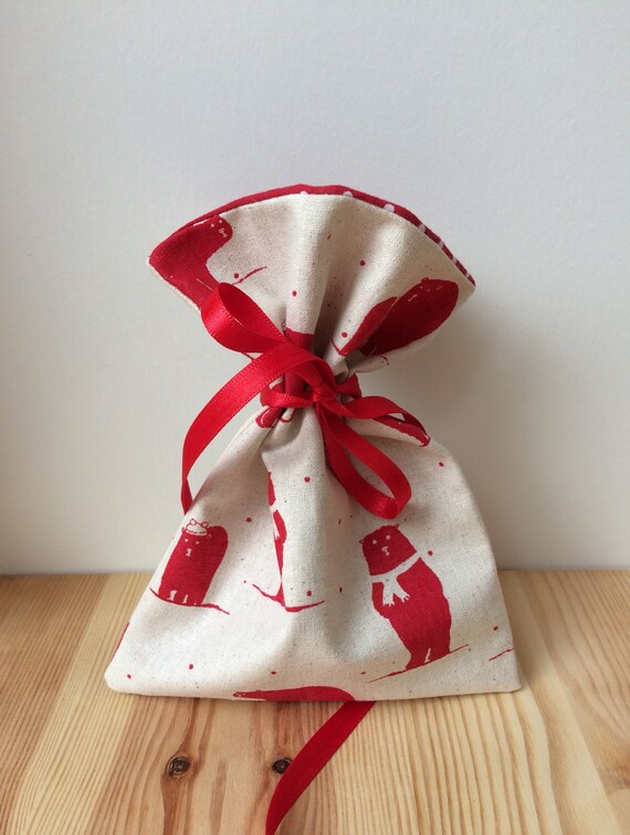Christmas Fabric Gift Bag Advent Calendar Bag Advent Gift Etsy