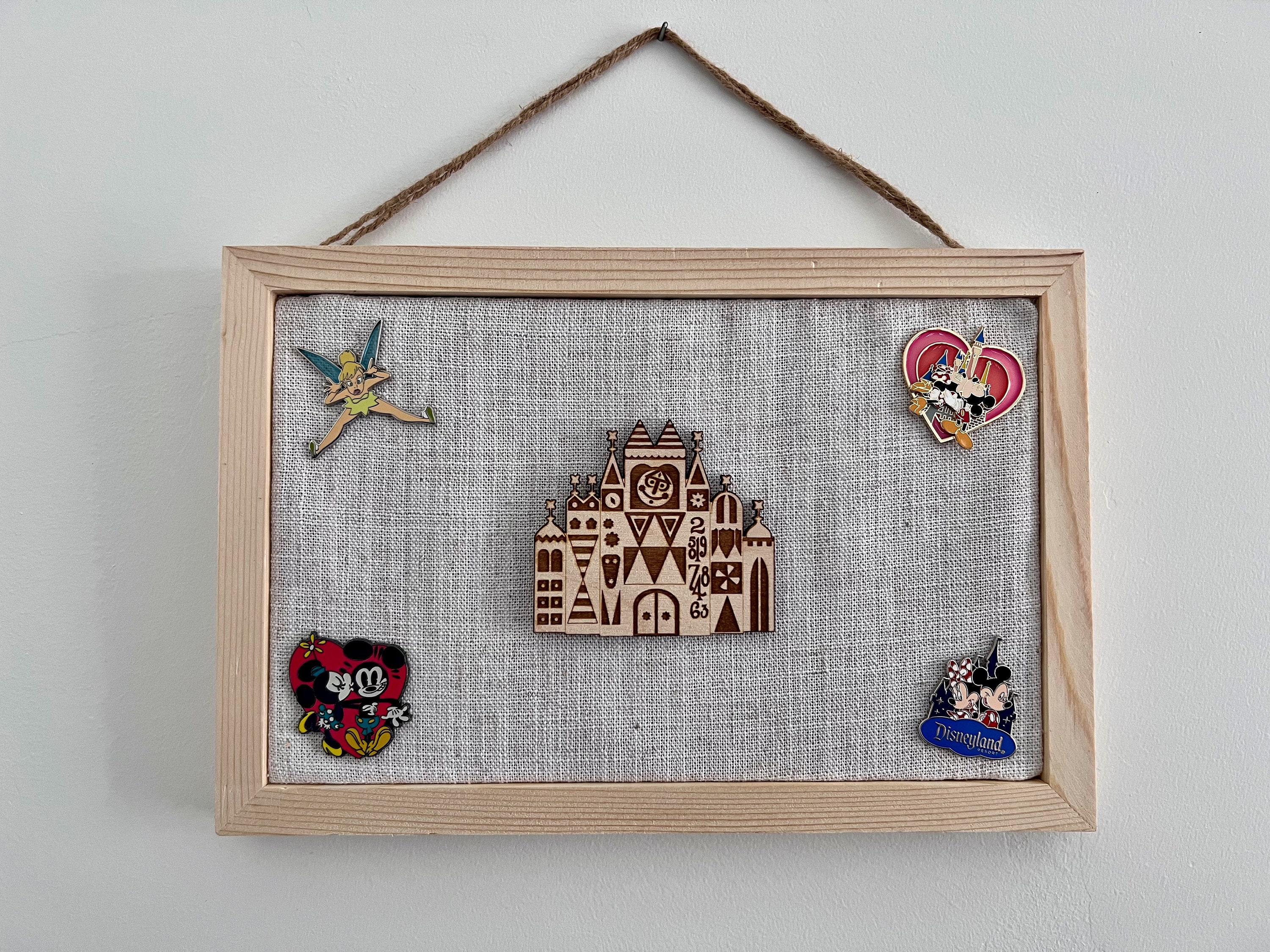 Disney Inspired Pin Display Shadowbox mickey, Corkboard, Cork Display 