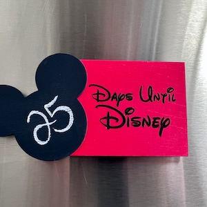 Countdown to Disneyland or Disneyworld Magnet, Countdown the number of days until your Disney Trip with this countdown fridge magnet.