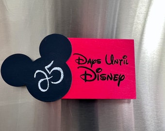 Countdown to Disneyland or Disneyworld Magnet, Countdown the number of days until your Disney Trip with this countdown fridge magnet.