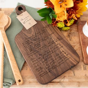Personalized Walnut Handwritten Recipe Engraved Cutting Board