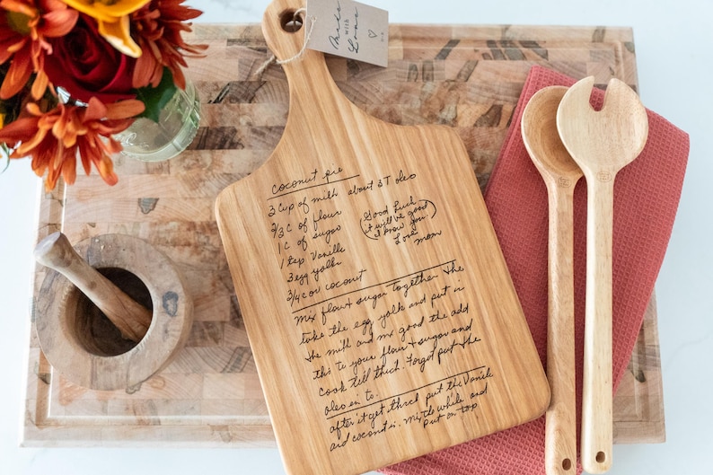 Custom Handwritten Recipe Cutting Board