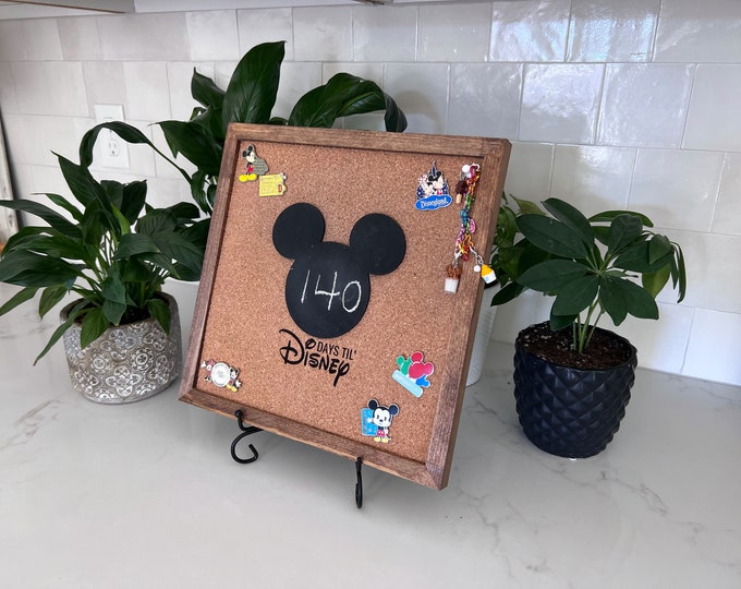 Disney Pin Trading Board & Countdown To Disney Combination | Pin Trader Board | Pin Display Board | Countdown to Disney with Stand