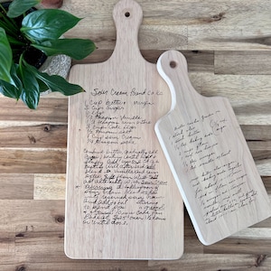 Personalized Cutting Board with Handwritten Recipe | Cutting Board With Recipe Gift | Great Gift For Christmas