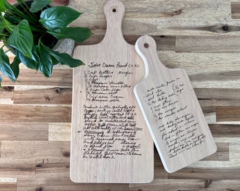 Personalized Cutting Board with Handwritten Recipe | Cutting Board With Recipe Gift | Great Gift For Mother's Day