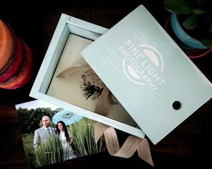 5X7 Custom Handmade Photo Box for 5x7 Prints - Refreshing Color