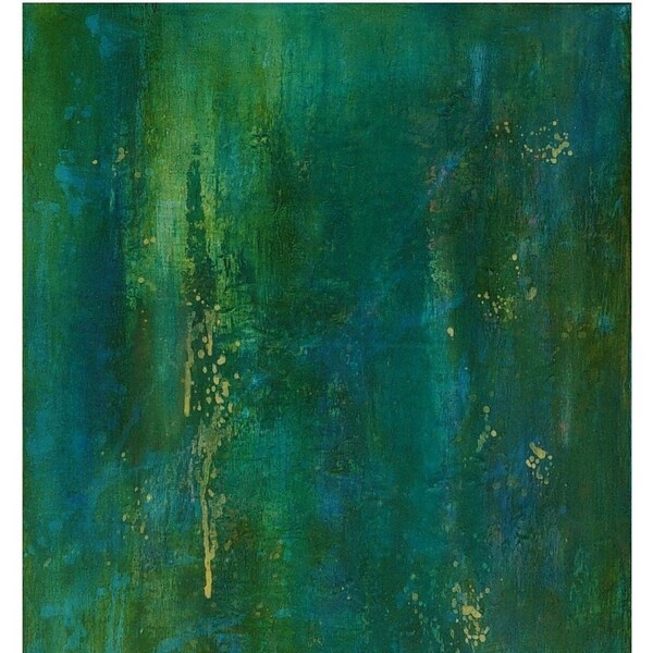 Tableau abstrait original bleu vert, cadeau pour homme lui, moderne contemporain, émeraude bleu canard pétrole