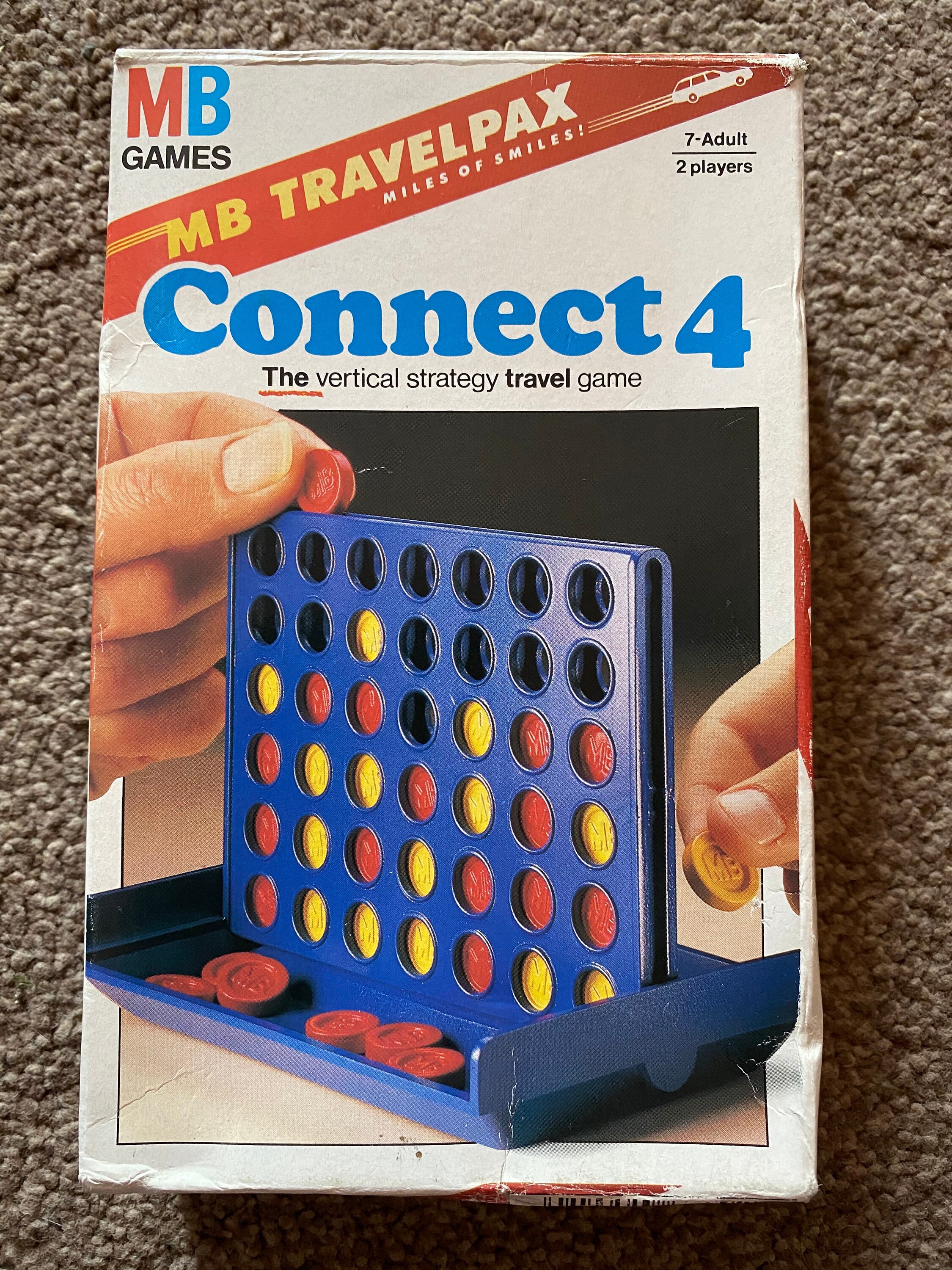 Vintage Travel Connect 4 Game MB Games the Vertical Strategy Travel
