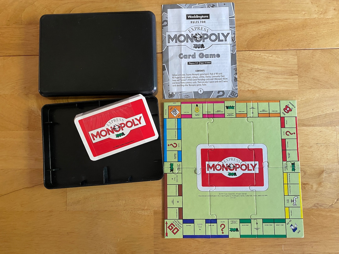 Vintage Express Monopoly Card Game Waddingtons Games Ltd New & Unused
