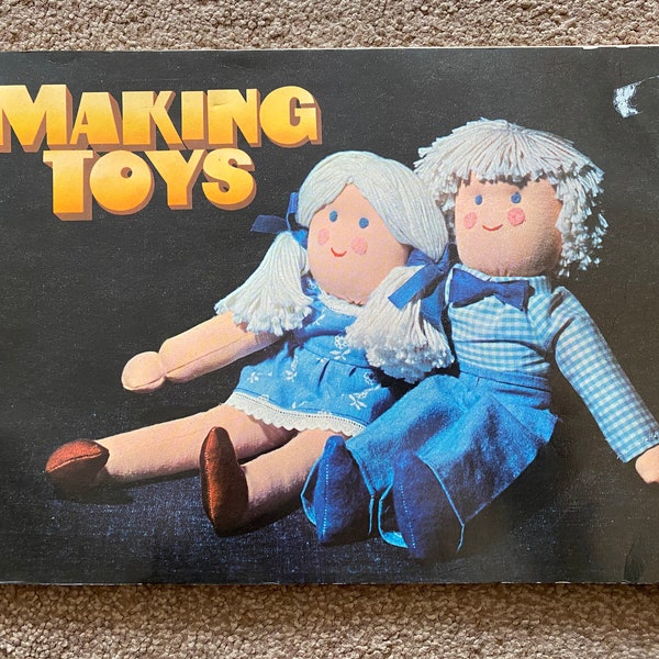 Vintage Making Toys - BBC Book - Paperback Book.  Toys to Make, Soft Dolls & Animals and Chunky Wooden Toys - Pre-Owned