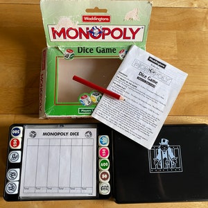 Vintage Travel Monopoly Dice Game - Waddingtons Games
