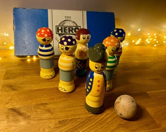 Vintage Handmade Pirate Skittles Set – Roger Copple, Hero Manufacturing Co.