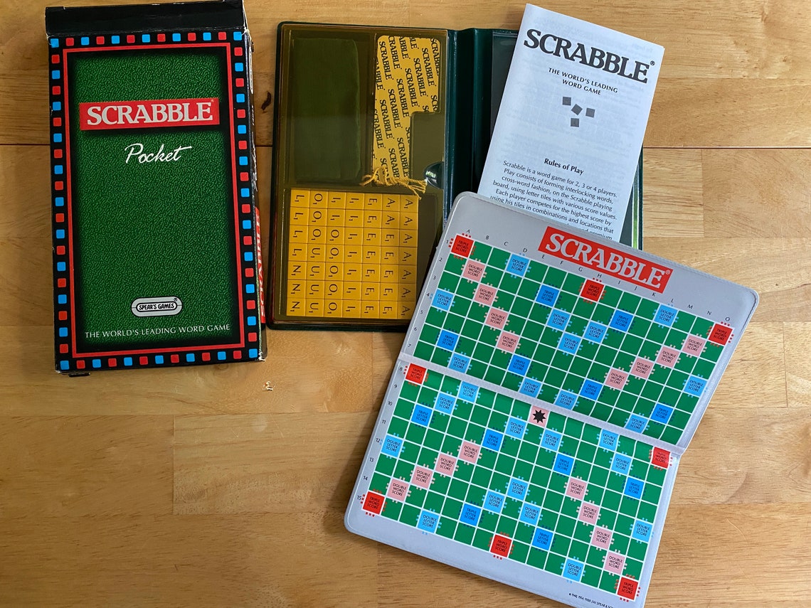 Vintage Travel Scrabble Board Game Unused New Etsy