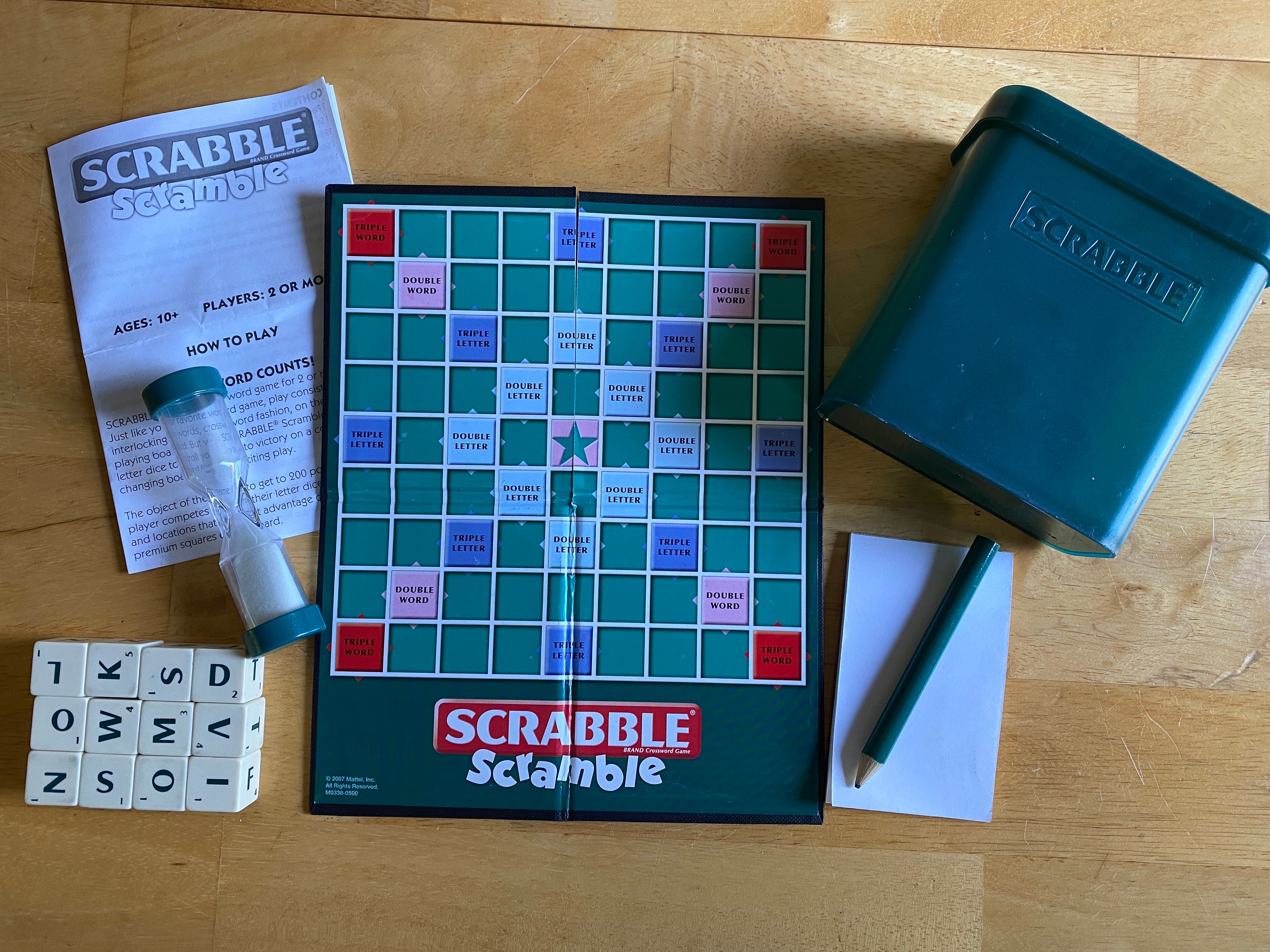 Vintage Dice Game Scrabble Scramble Two or More Players Mattel 