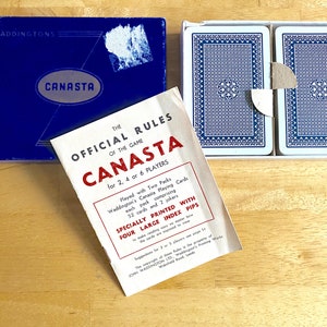 Vintage Waddingtons Canasta Card Game - Compleet - In originele doos