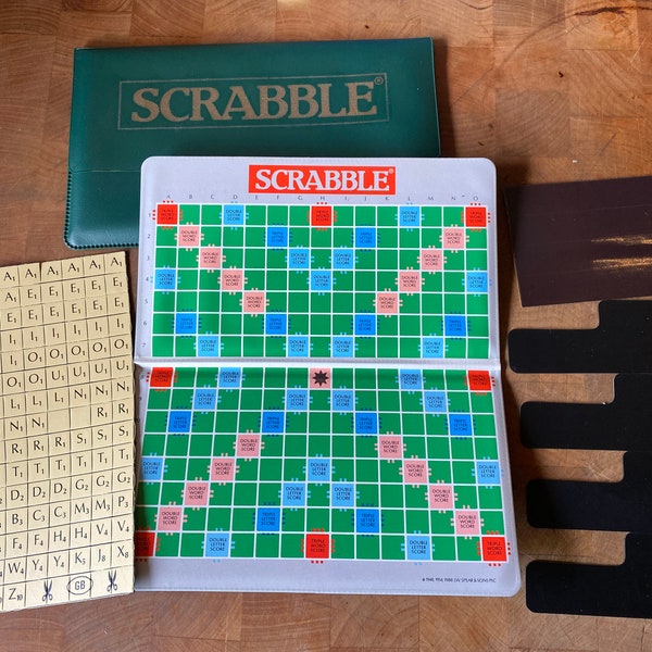 Vintage Travel Scrabble Game - Pocket Magnetic Scrabble Board Game  - New Condition - JW Spear & Son - No Outer Box