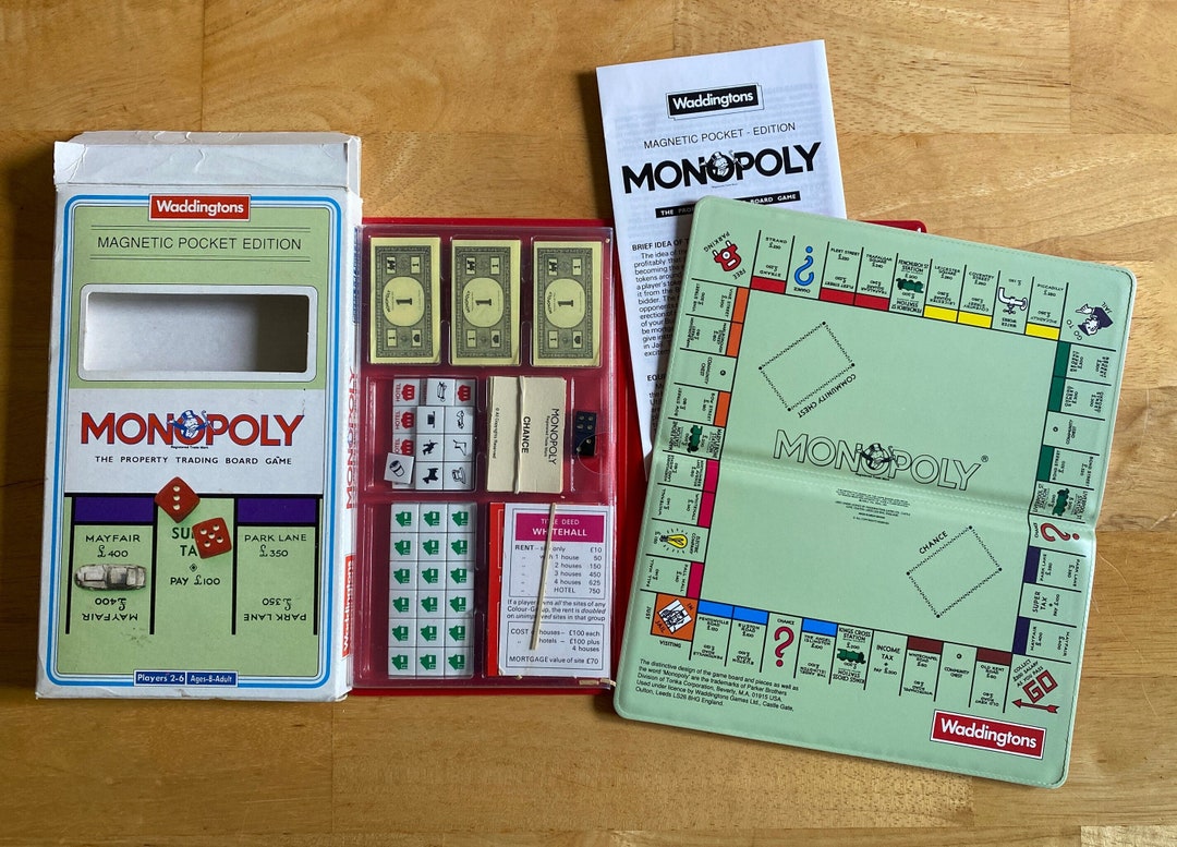 Vintage Travel Monopoly Family Board Game Etsy