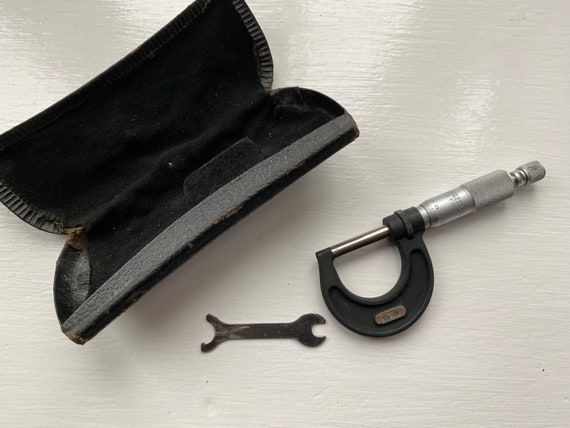 Vintage Moore and Wright Micrometer Tool Instrument With Spanner