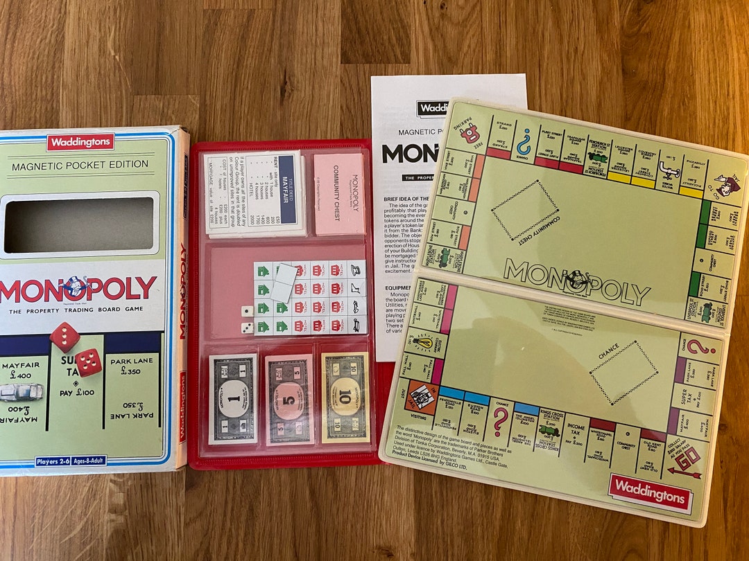 Vintage Travel Monopoly Family Board Game Etsy