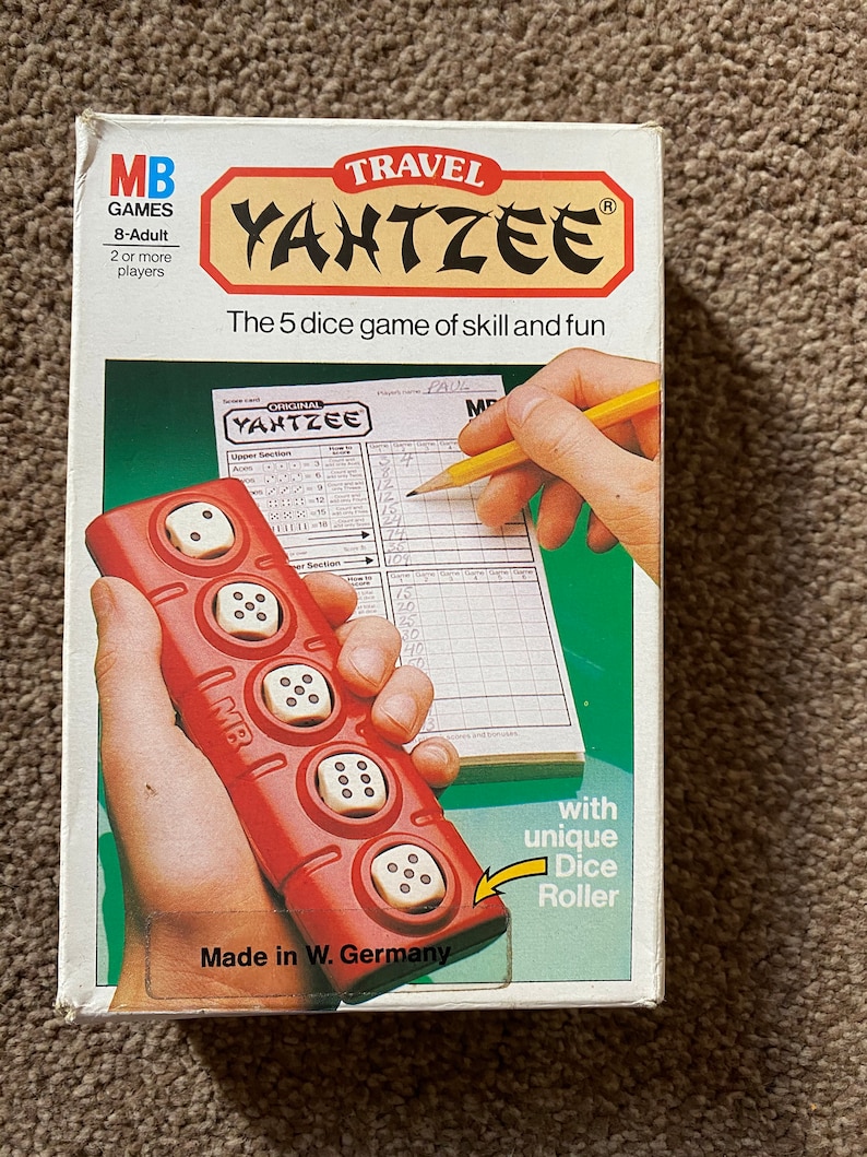 vintage travel yahtzee