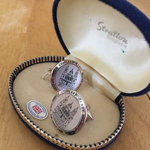 Vintage Stratton Cuff Links Prince Charles & Lady Diana in Original Box Collectable image 1